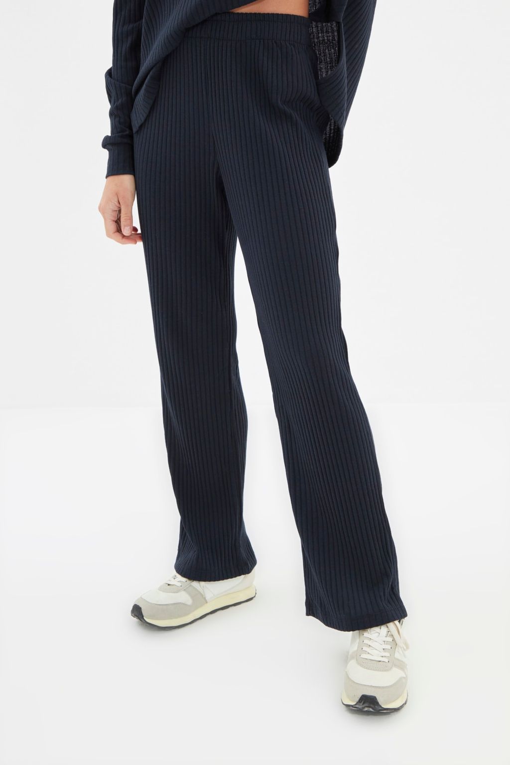 Trendyolmilla Lacivert Kapusonlu Fitilli Orme Pijama Tak?m? THMAW22AU0334  фото 11