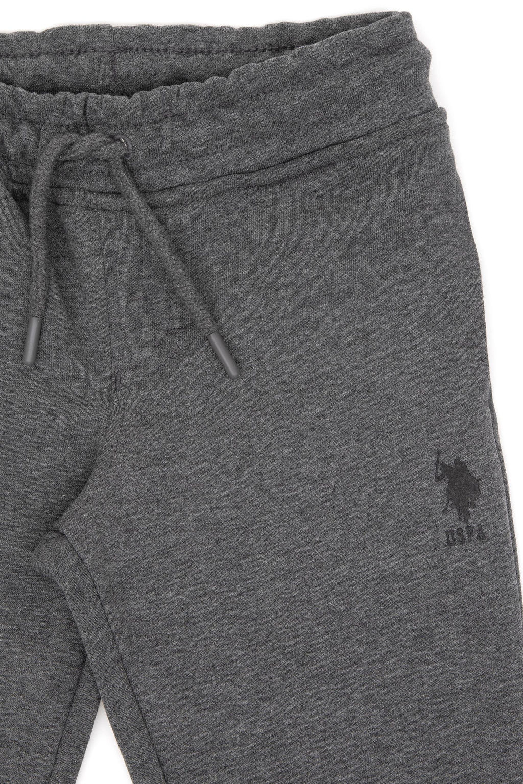 Меланжовые спортивные штаны для мальчика антрацитового цвета Неожиданная скидка в корзине - U.s. polo assn фото 4