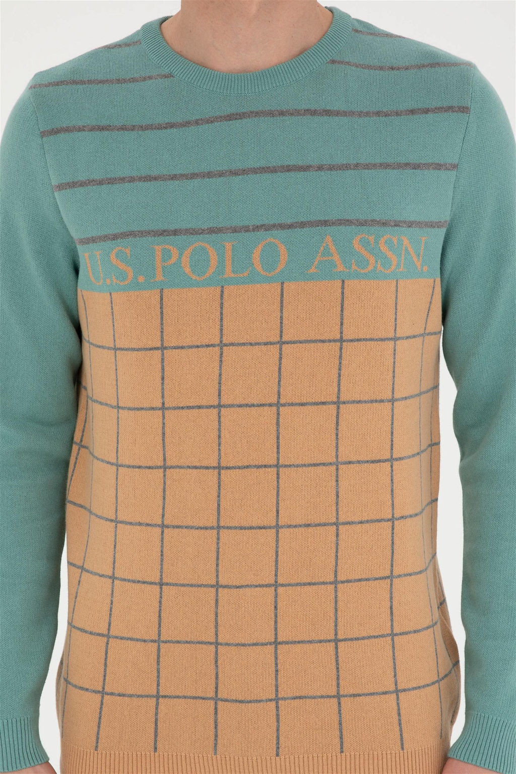 U. S. Polo Assn / Мужской песочный свитер - U.s. polo assn фото 6