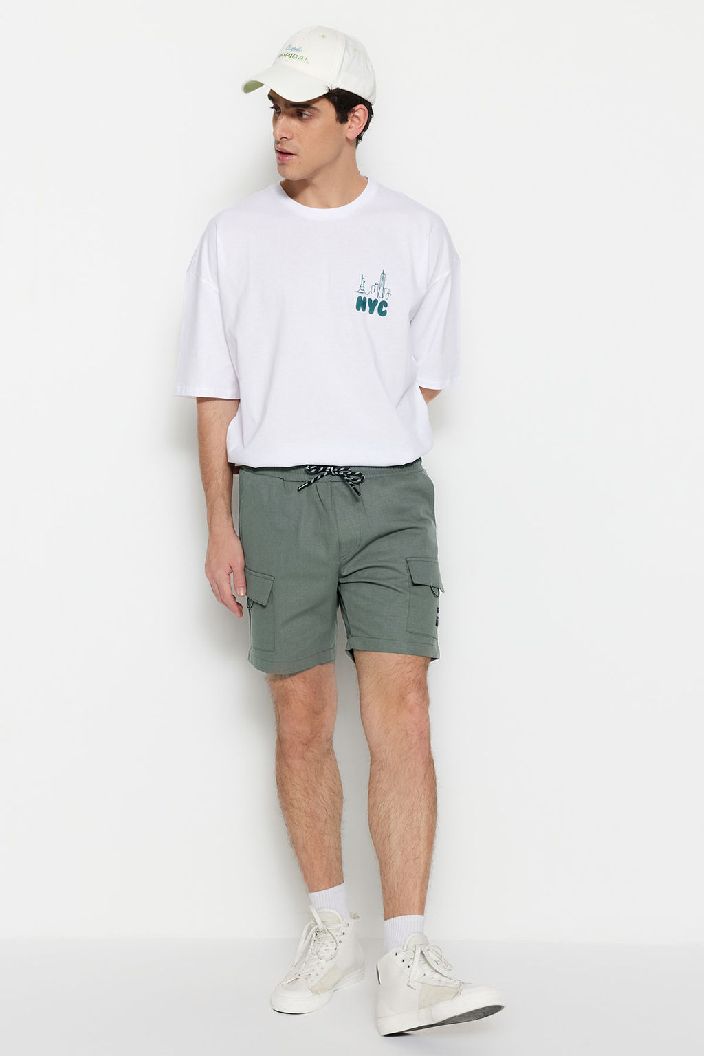 Haki Regular Fit Etiket Detayl? Sort TMNSS23SR00075