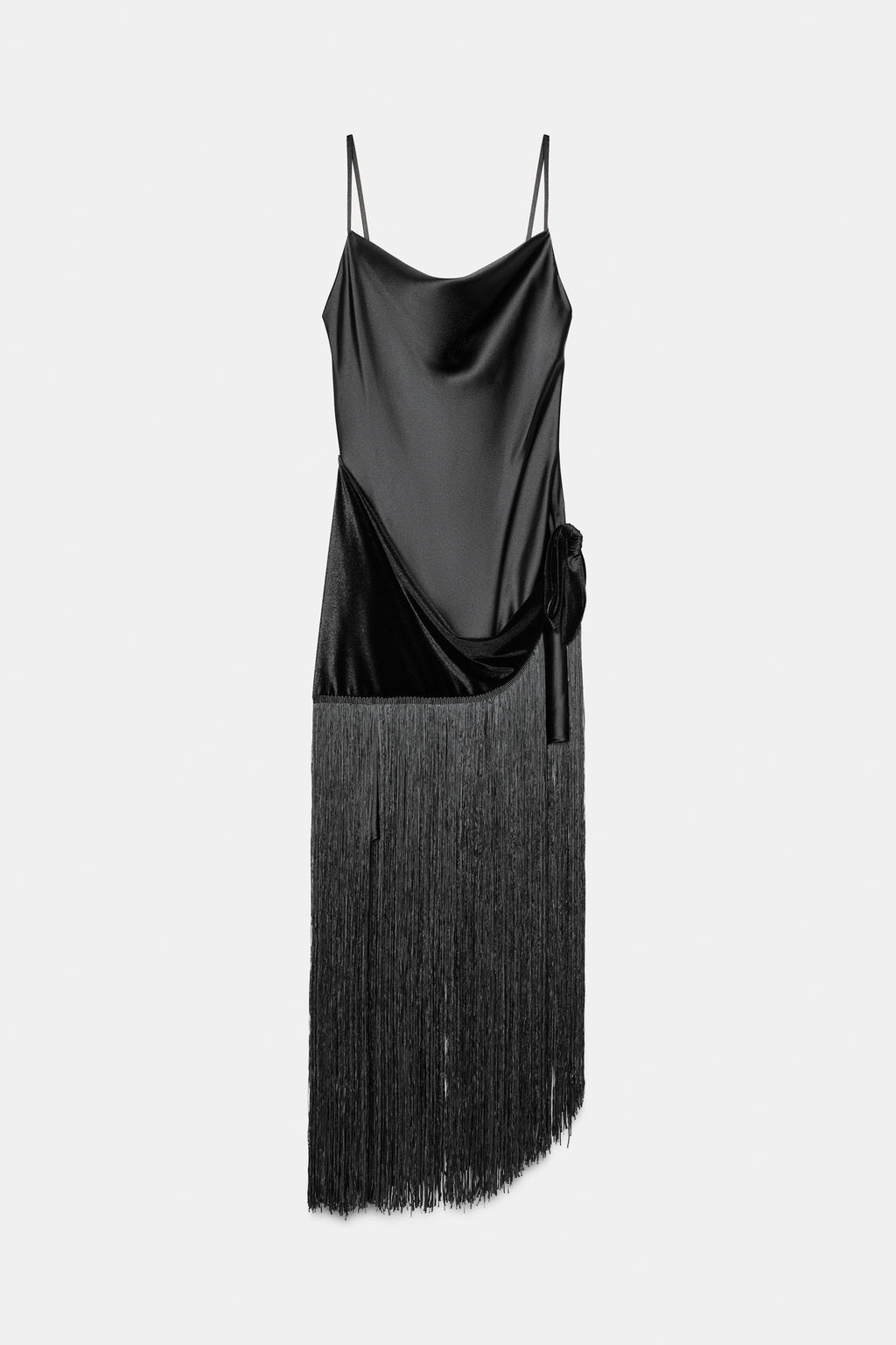 LONG DRESS WITH FRINGING - Zara фото 8