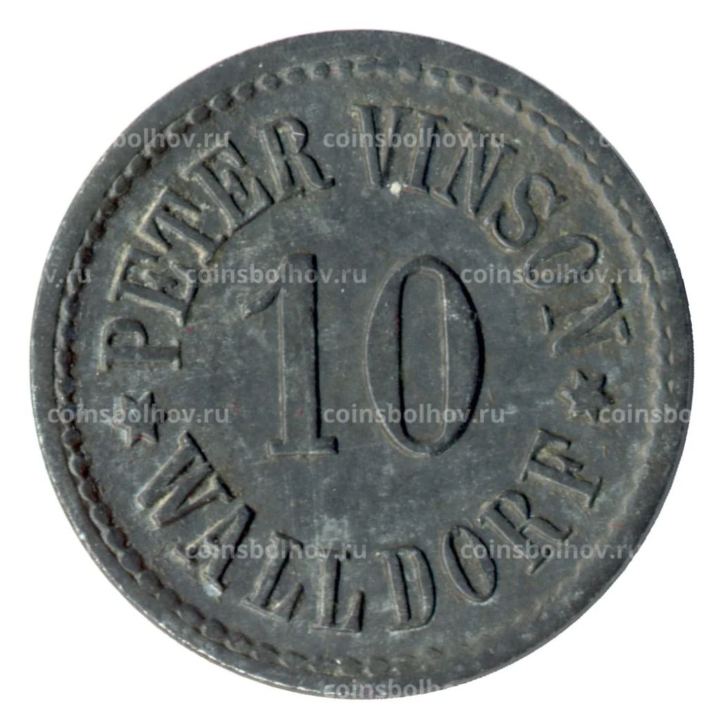 Монета 10 пфеннигов Германия Нотгельд (Вальдорф)