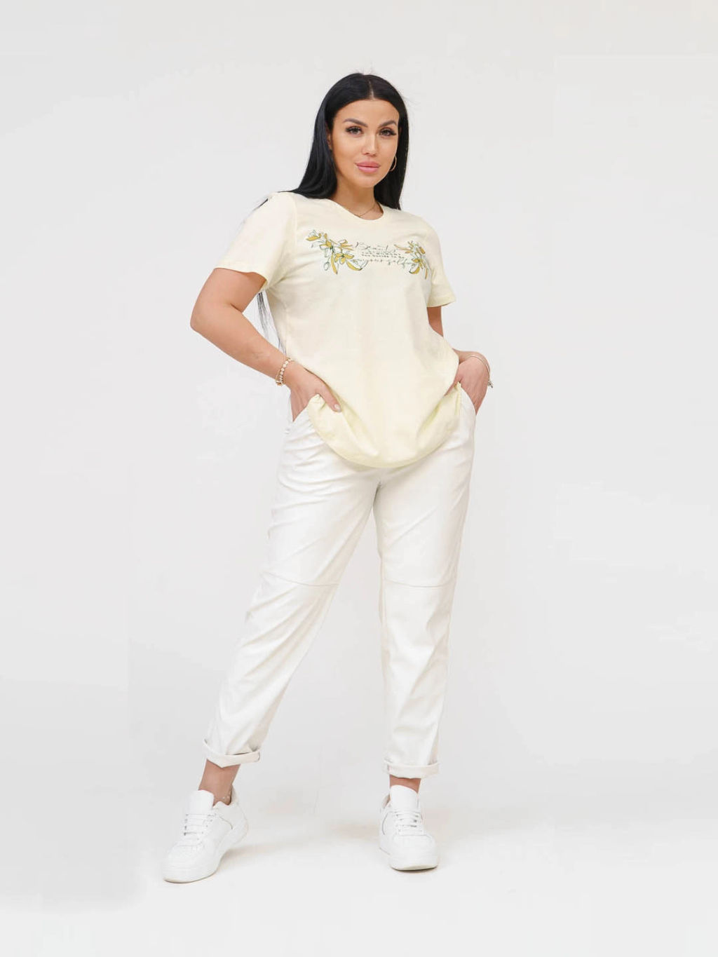 Футболка женская, цвет желтый - Барболета фото 2