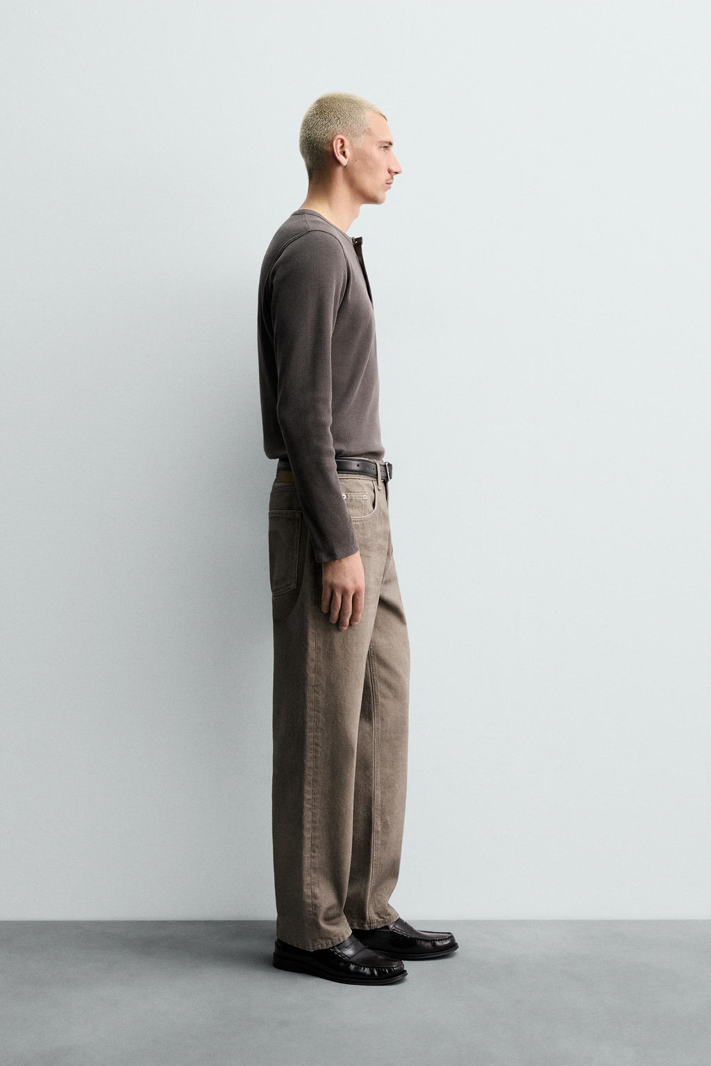 WASHED PRINTED STRAIGHT-LEG JEANS - Zara фото 4