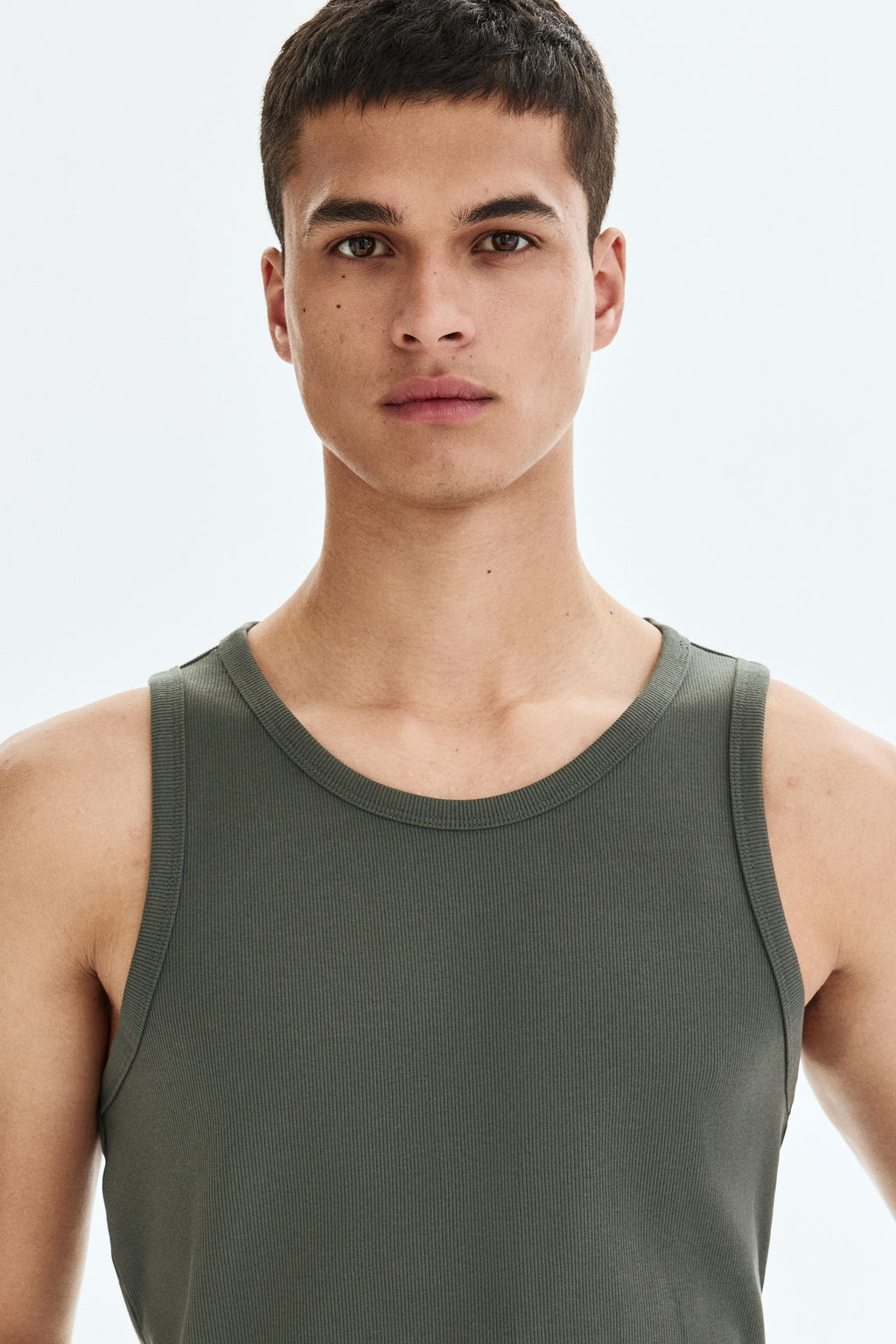 Camiseta sin mangas en canal? Slim Fit - H&m фото 8