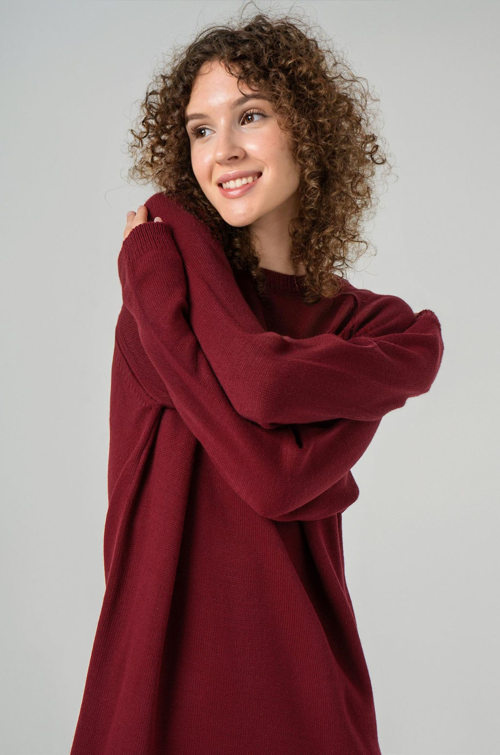 Женское теплое вязаное платье Happyfox