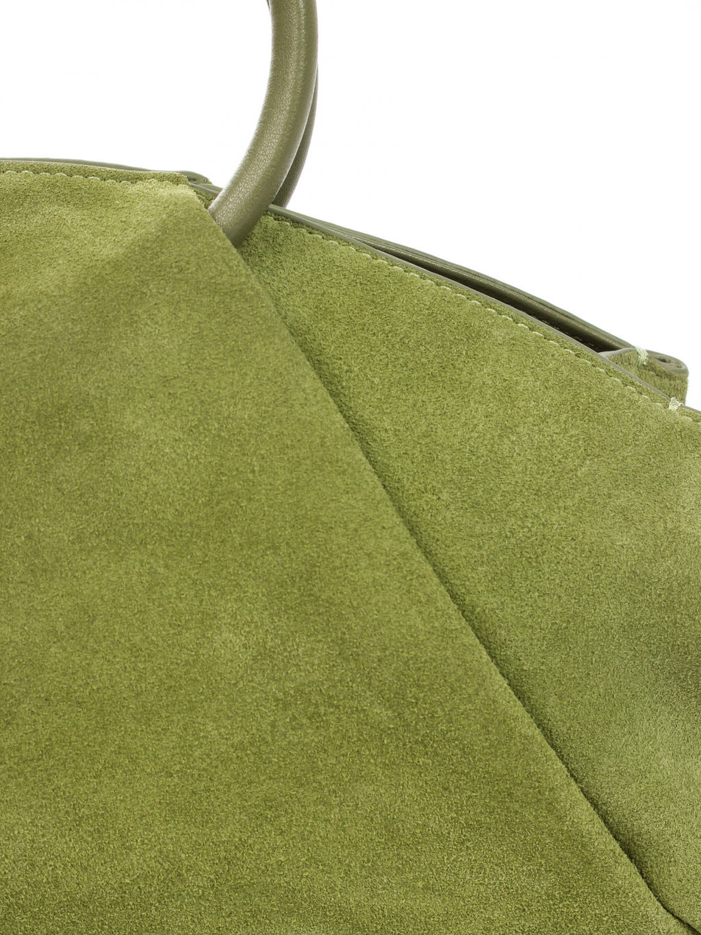 LACCOMA сумка АМ2243-Ф-зеленый натуральная замша хлопок  фото 3