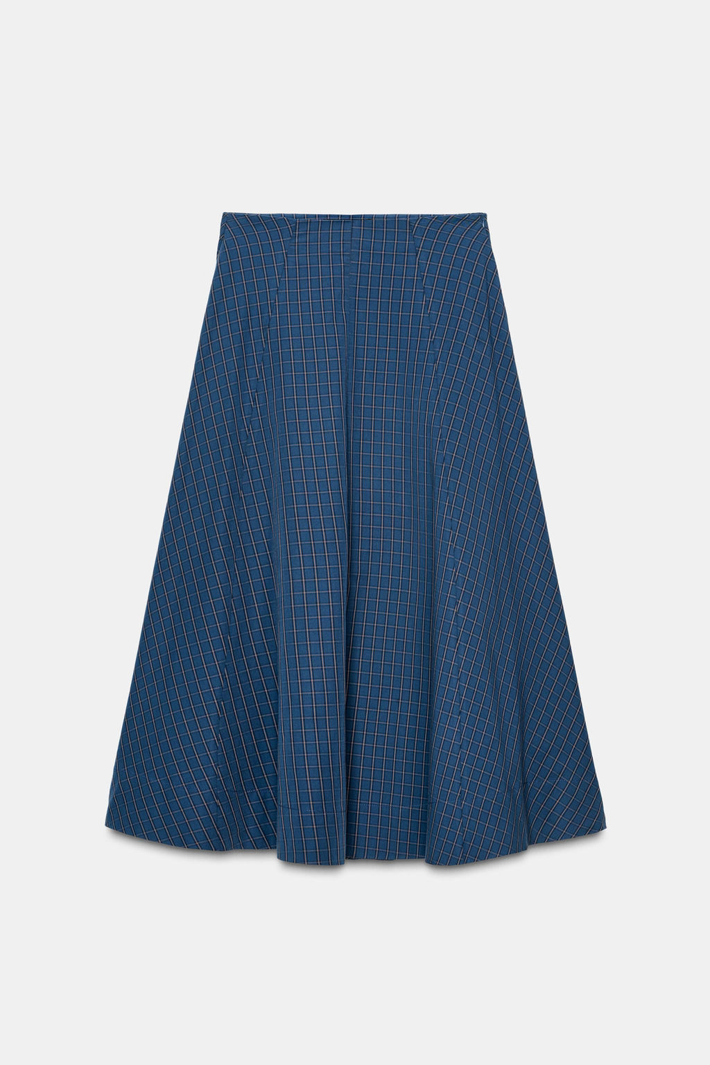 CHECKED PLEATED MIDI SKIRT - Zara фото 7
