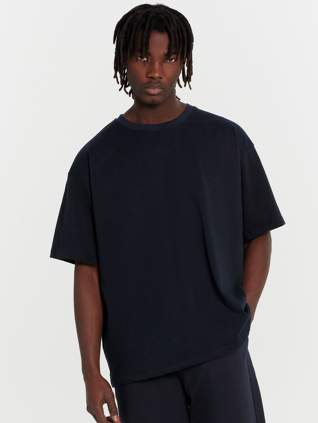 Футболка мужская оверсайз синяя неви 111937 - Mark formelle фото 2