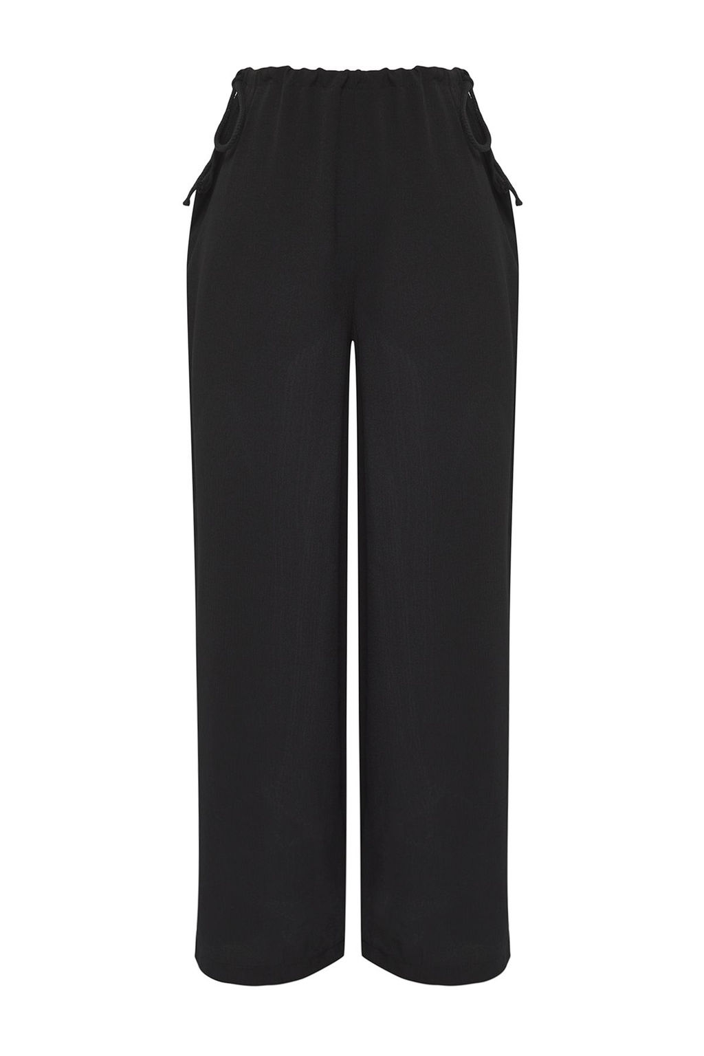 Trendyolmilla Siyah Dokuma Yandan Baglamal? Plaj Pantolon TBESS25PL00006 фото 5