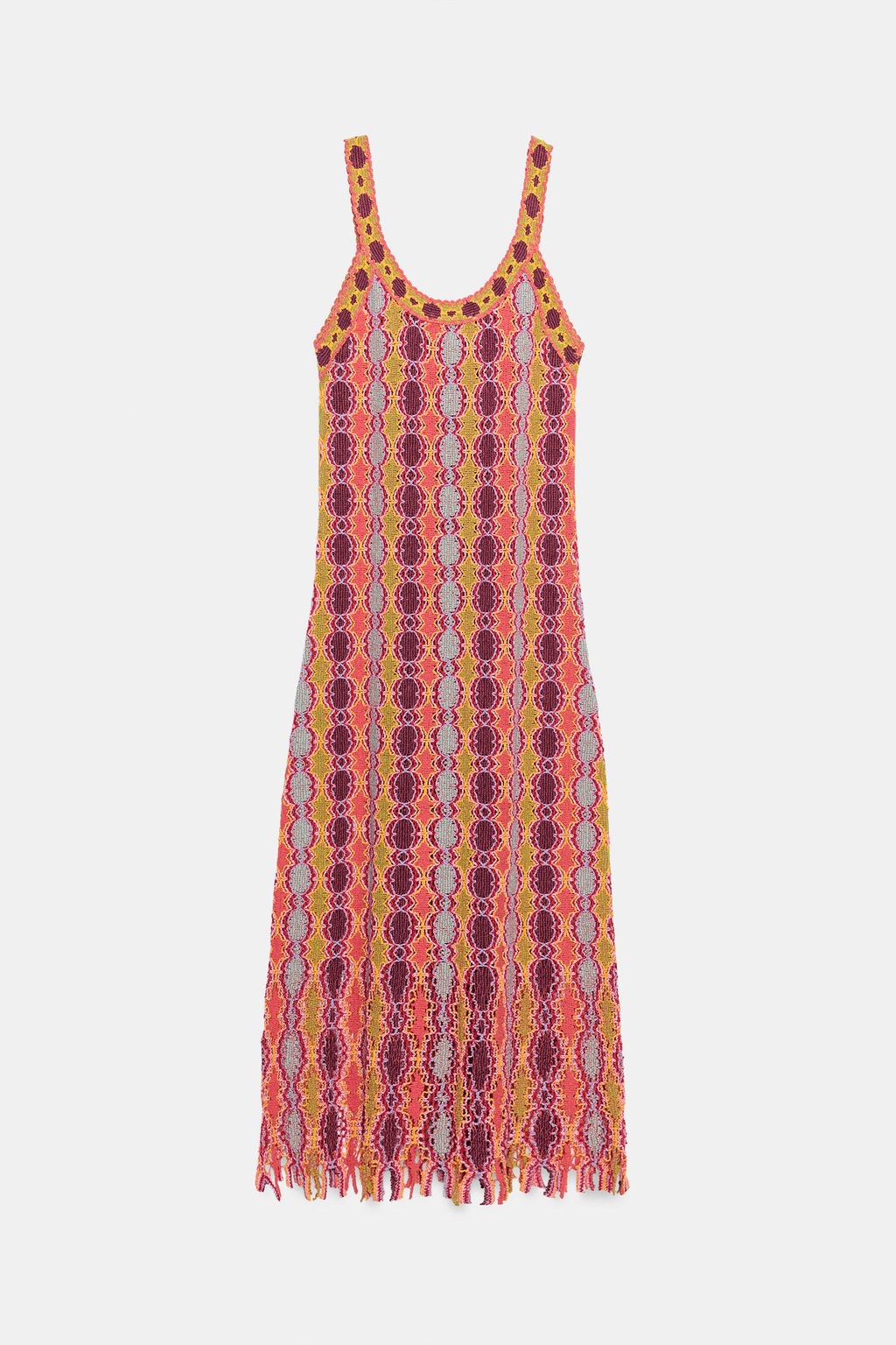 VESTIDO LARGO PUNTO FLECOS / Multicolor - Zara фото 7