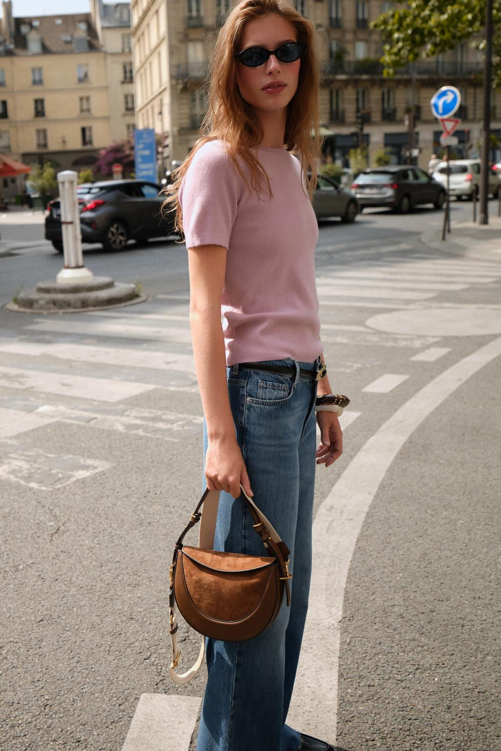 SOFT-TOUCH SHORT SLEEVE KNIT TOP - Zara фото 19