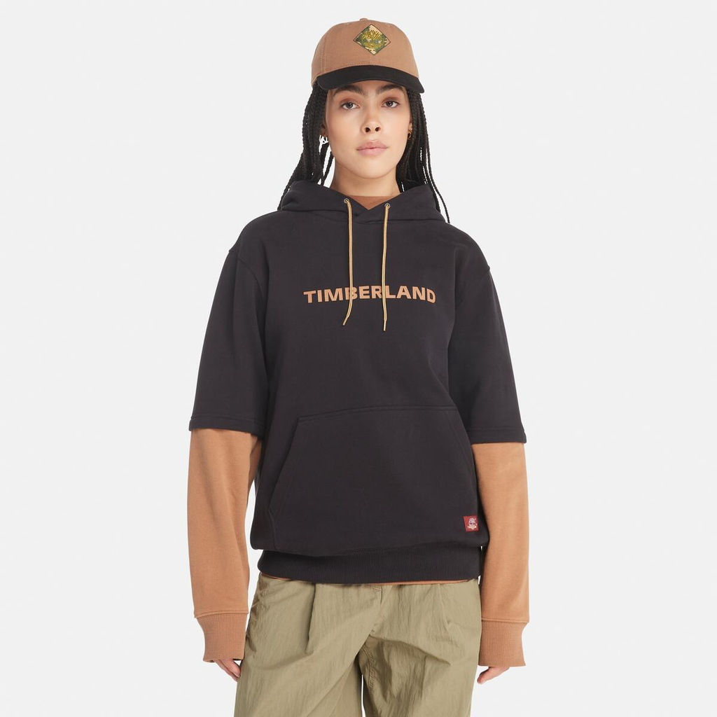 Толстовка Timberland Sweatshirt Embroidered Tree Back Hoodie Authentic fit черная фото 4