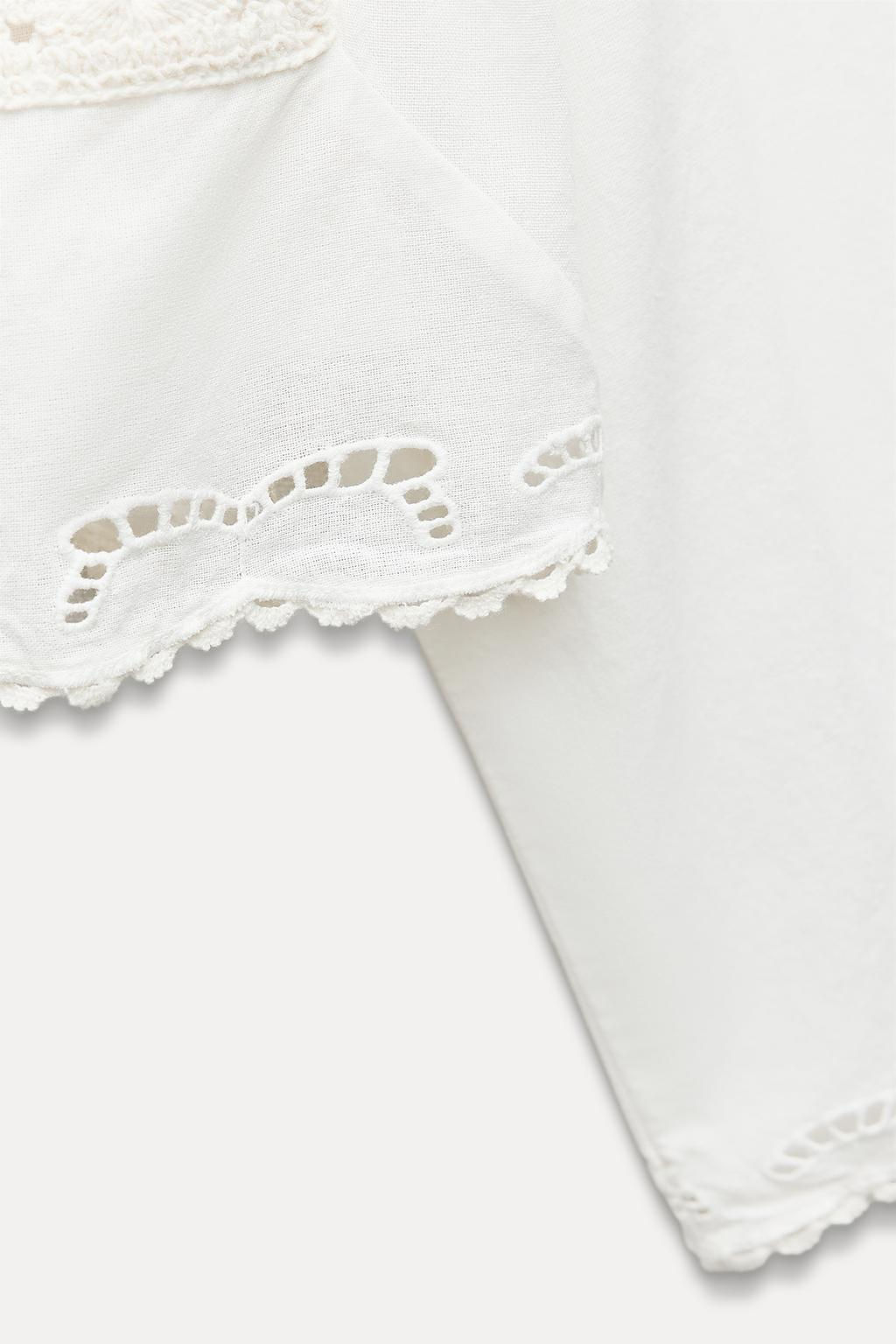 CONTRAST KNIT BLOUSE - Zara фото 7