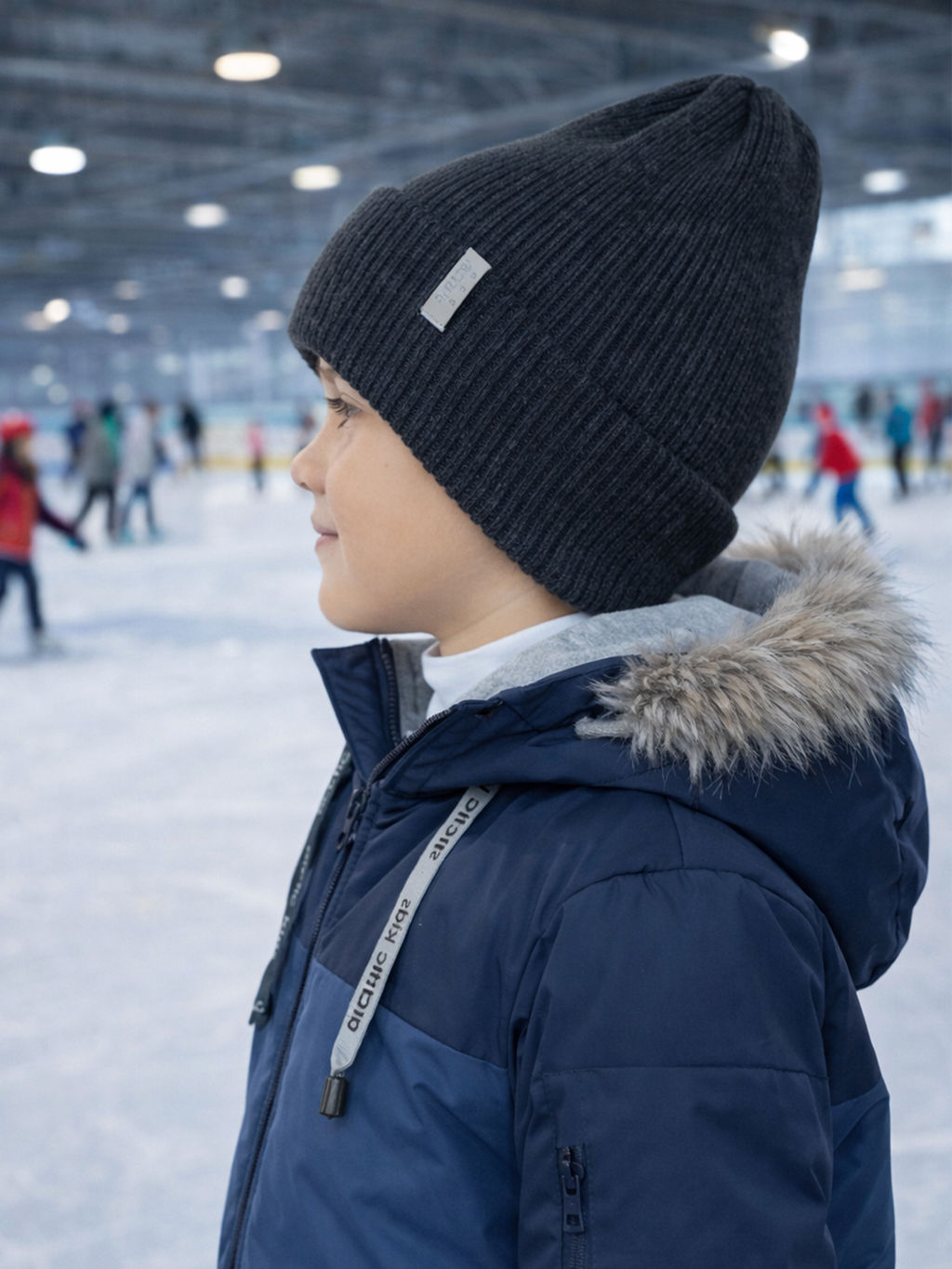 Шапка вязаная антрацит