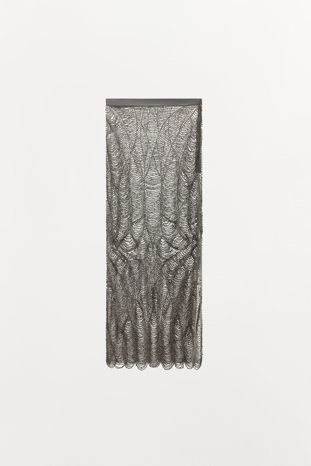 SEMI-SHEER BEADED SKIRT - Zara фото 4