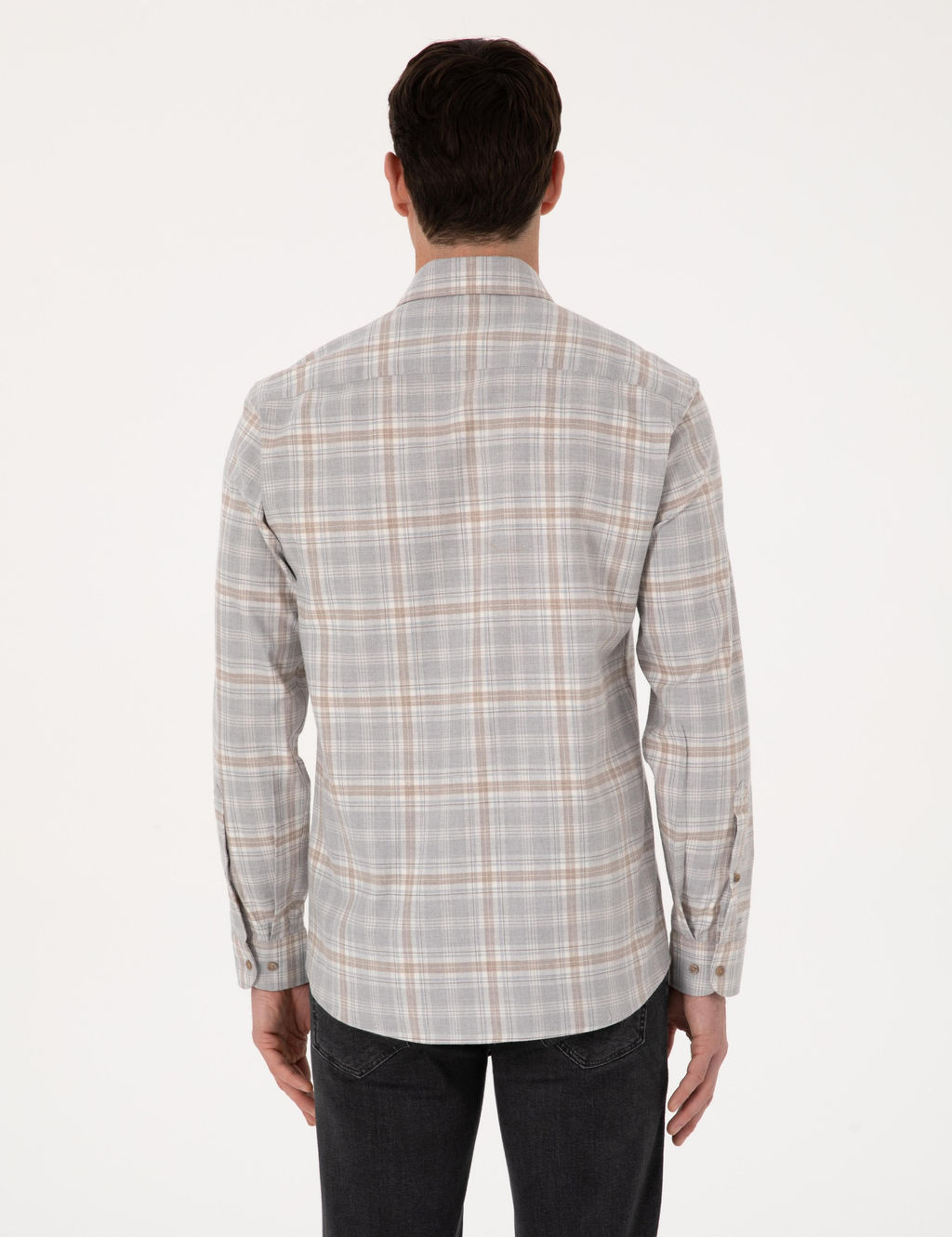 Gri Slim Fit Uzun Kollu G_mlek - Cacharel фото 5