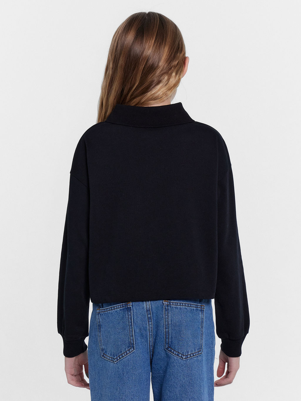 Джемпер для девочек черный с вышивкой - Mark formelle фото 3