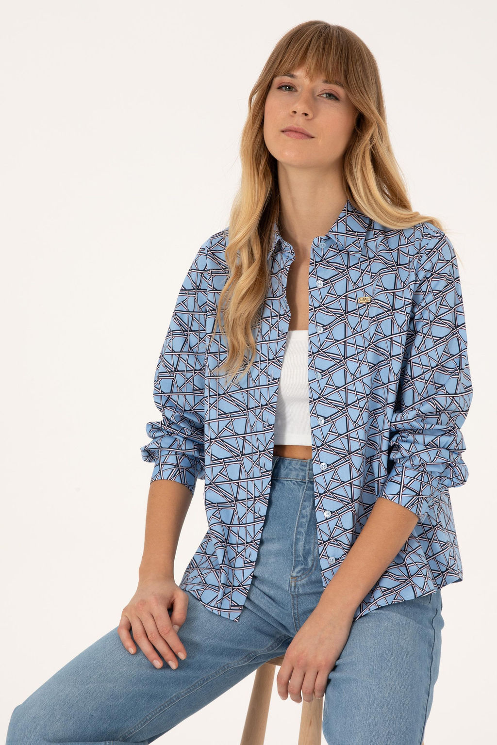 Kad_n A__k Mavi Uzun Kollu G_mlek