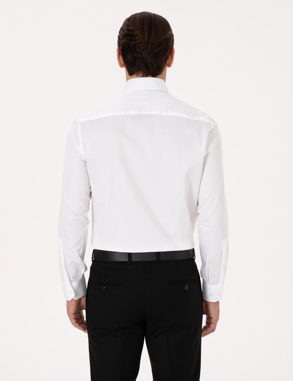 Beyaz Slim Fit %100 Pamuk Tam _talyan Yaka Klasik G_mlek - Cacharel фото 5