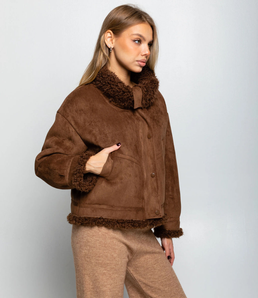 Дублёнка #КТ7580 (1), коричневый - Dommod фото 2