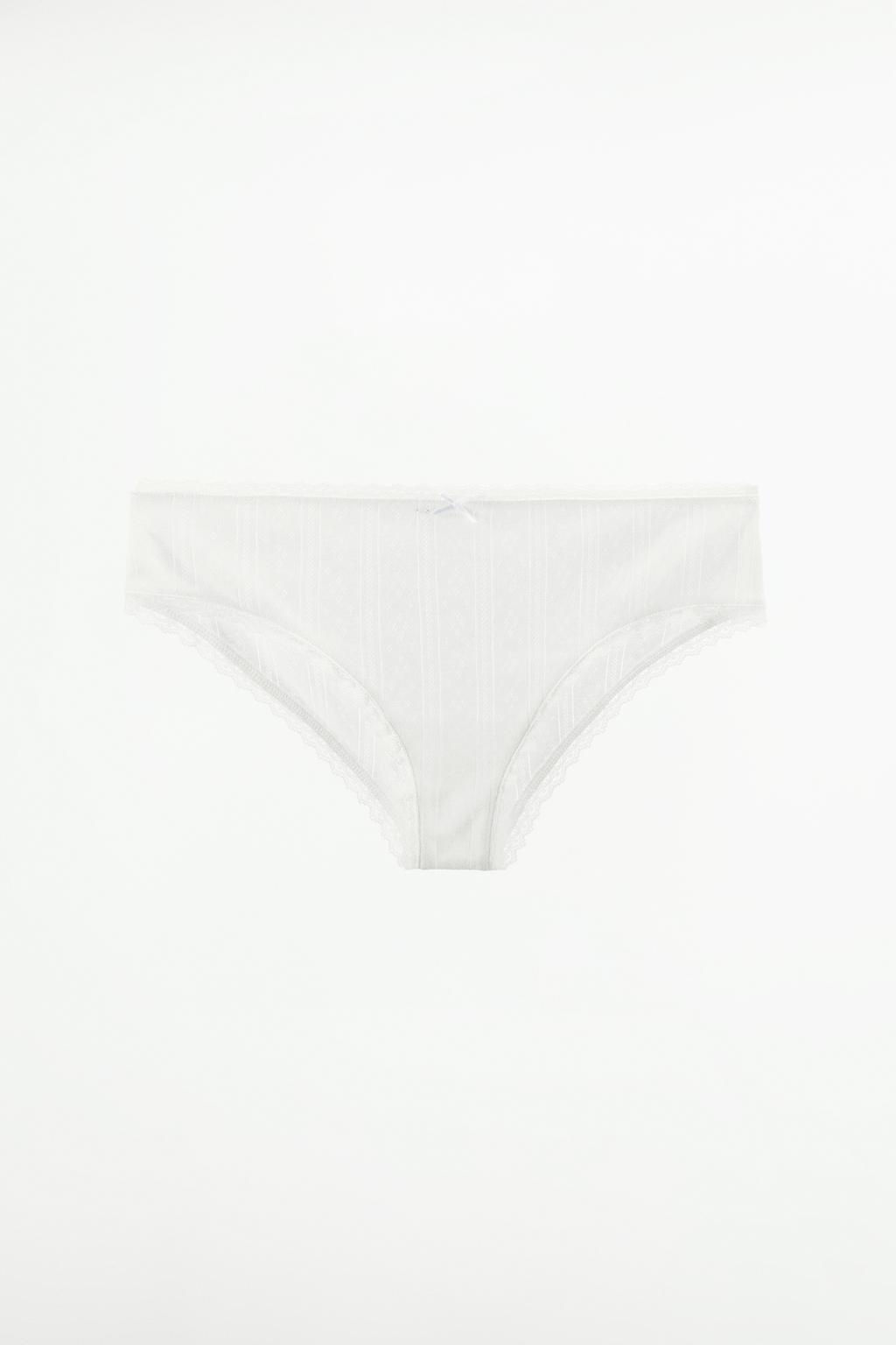 POINTELLE BRIEFS WITH LACE TRIM - Zara фото 5