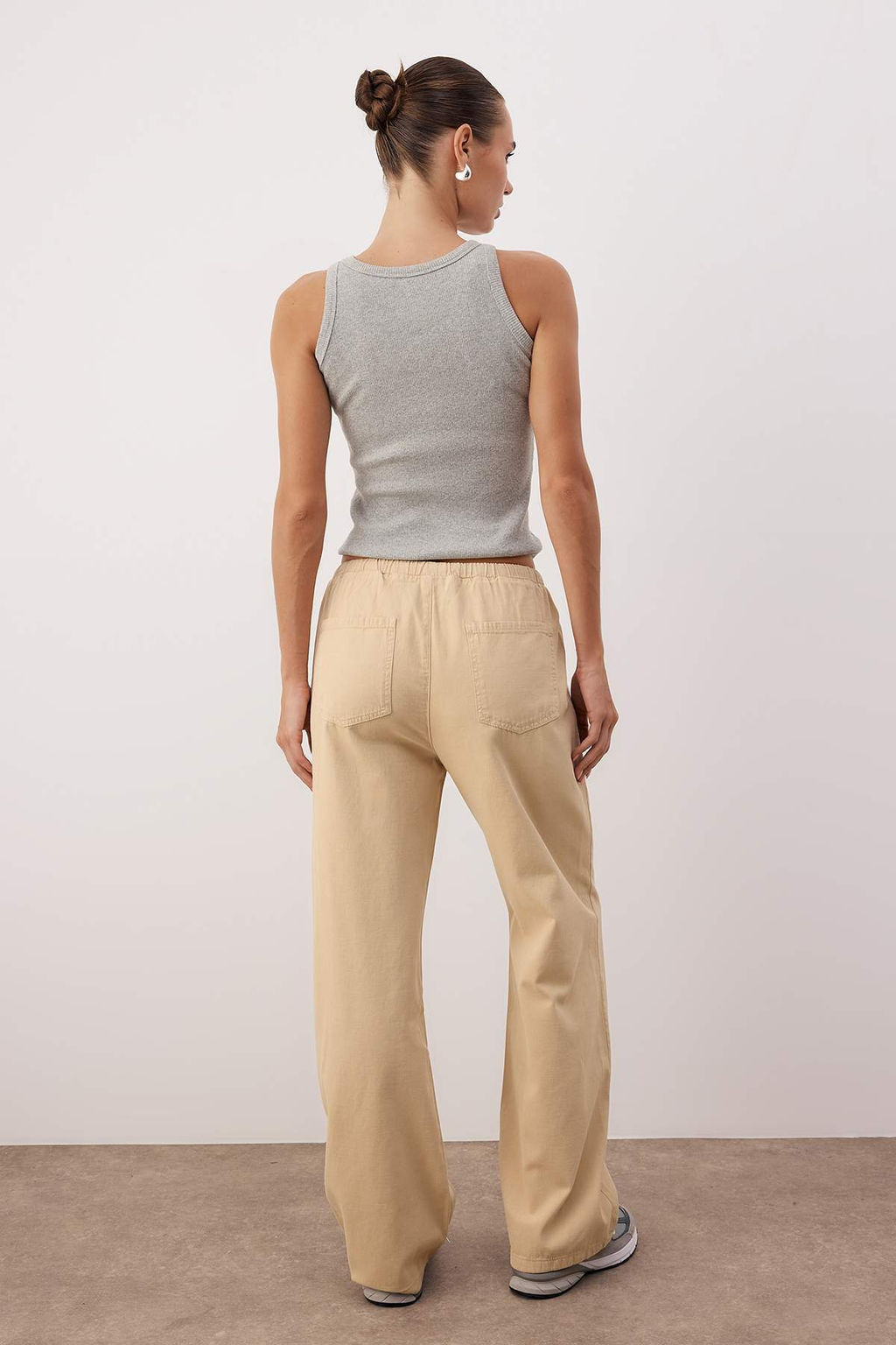 Tas Beli Lastikli Yuksek Bel Wide Leg Jeans TWOSS25JE00303 - Trendyolmilla фото 6