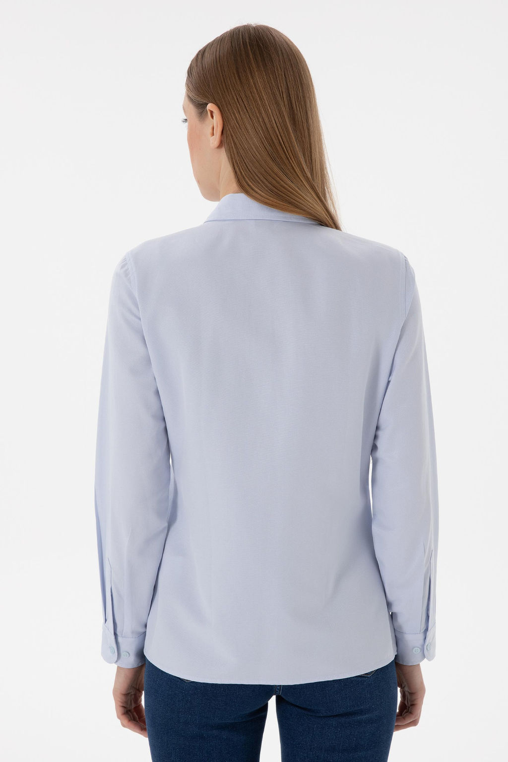 Kad_n A__k Mavi Uzun Kollu Basic G_mlek Sepette S_rpriz _ndirim - U.s. polo assn фото 5