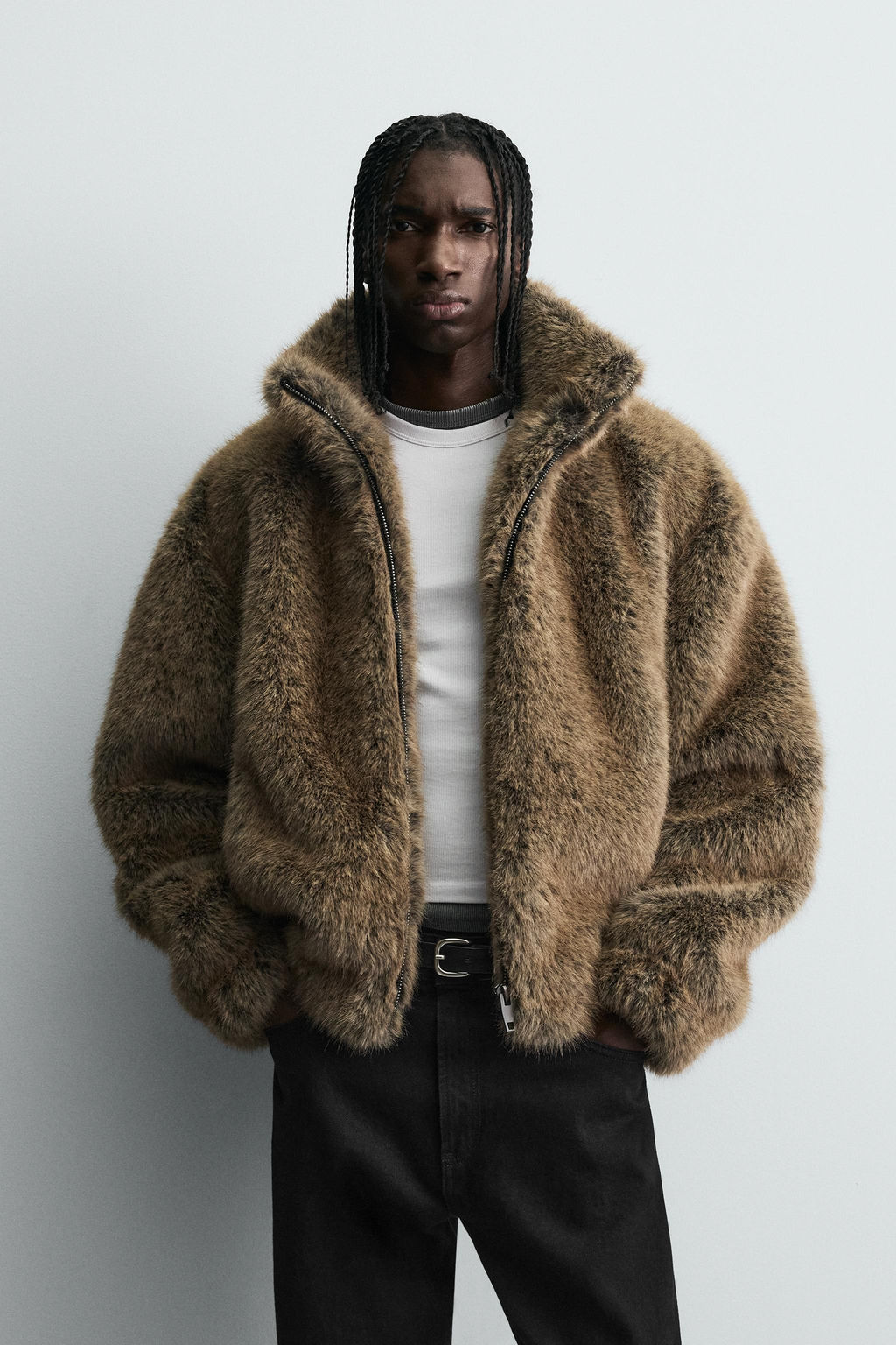 SHORT FAUX FUR COAT - Zara фото 2