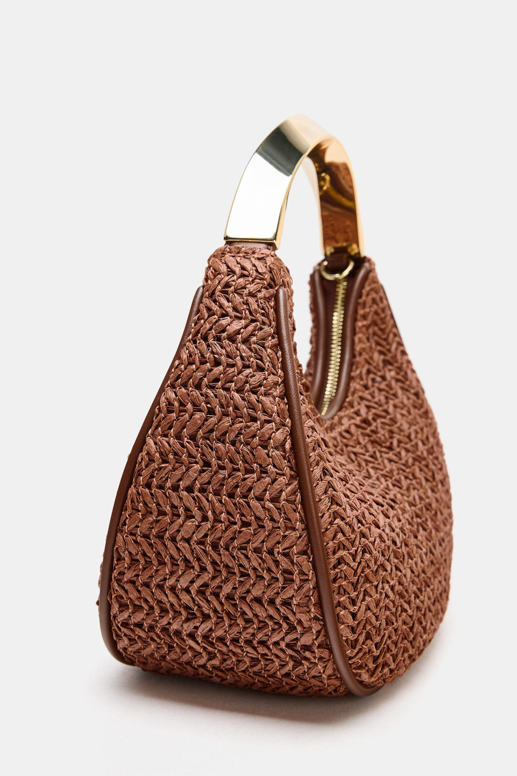 BOLSO DETALLE ASA MET?LICA / Marr?n - Zara фото 4