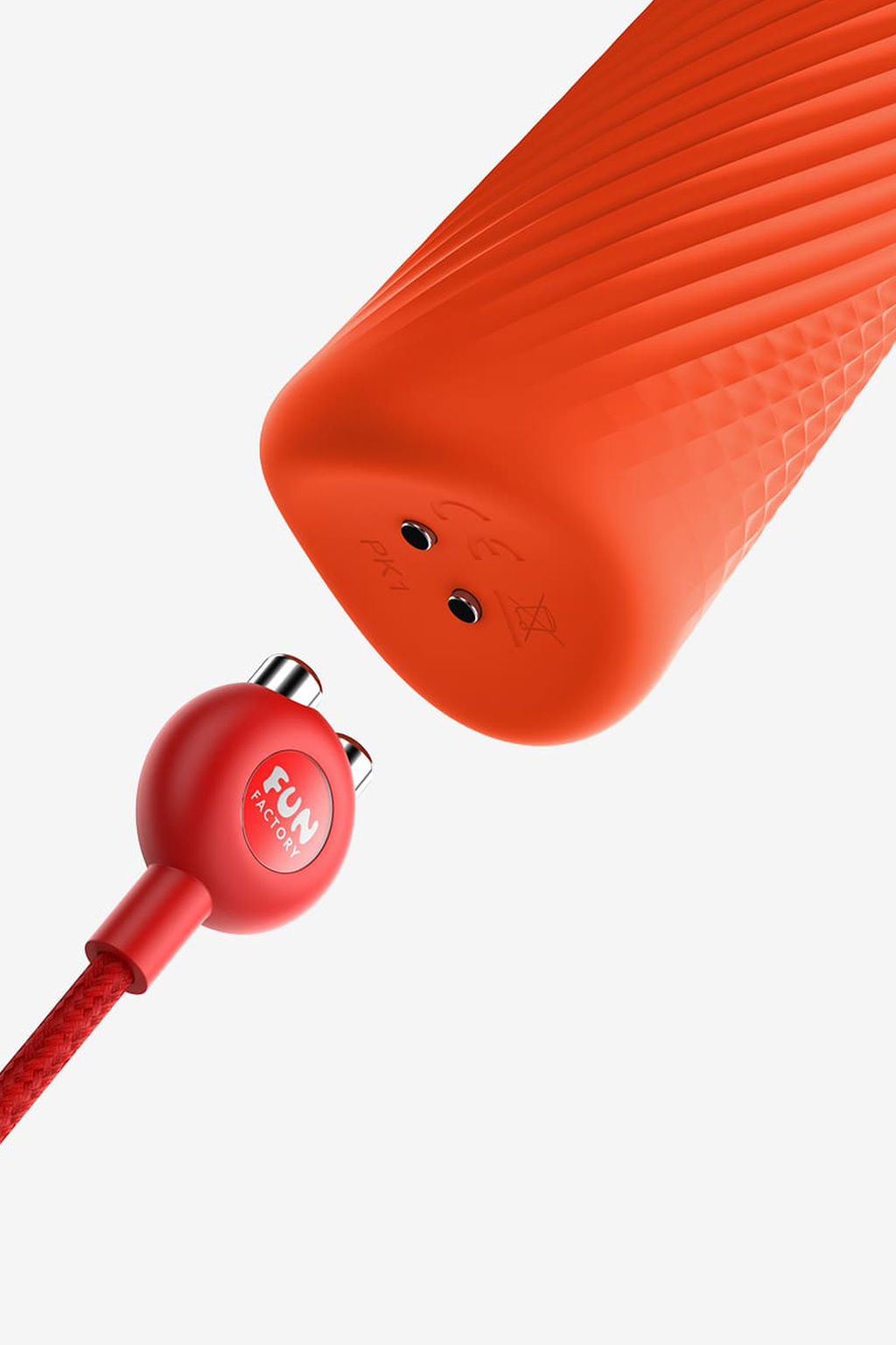 Вибромассажер Fun Factory VIM VIBRATING WAND, силикон, оранжевый, 31,3 см  фото 6