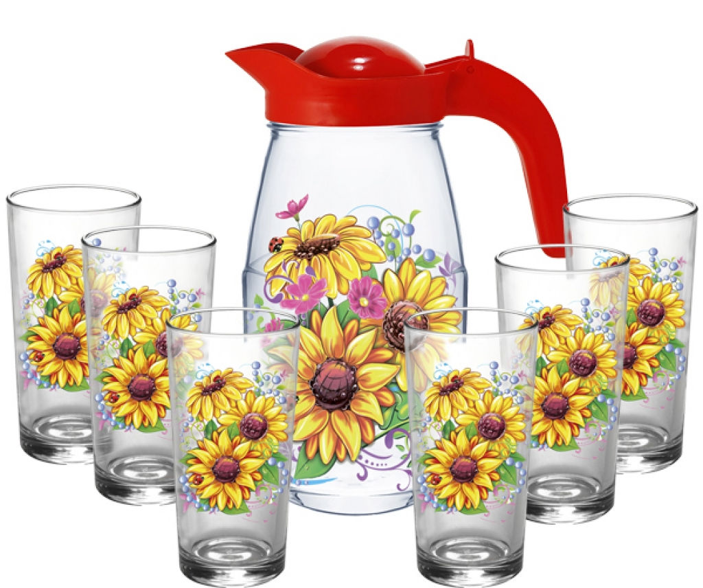 Набор для воды 7 пр арт.1607/6-Д (Подсолнух)