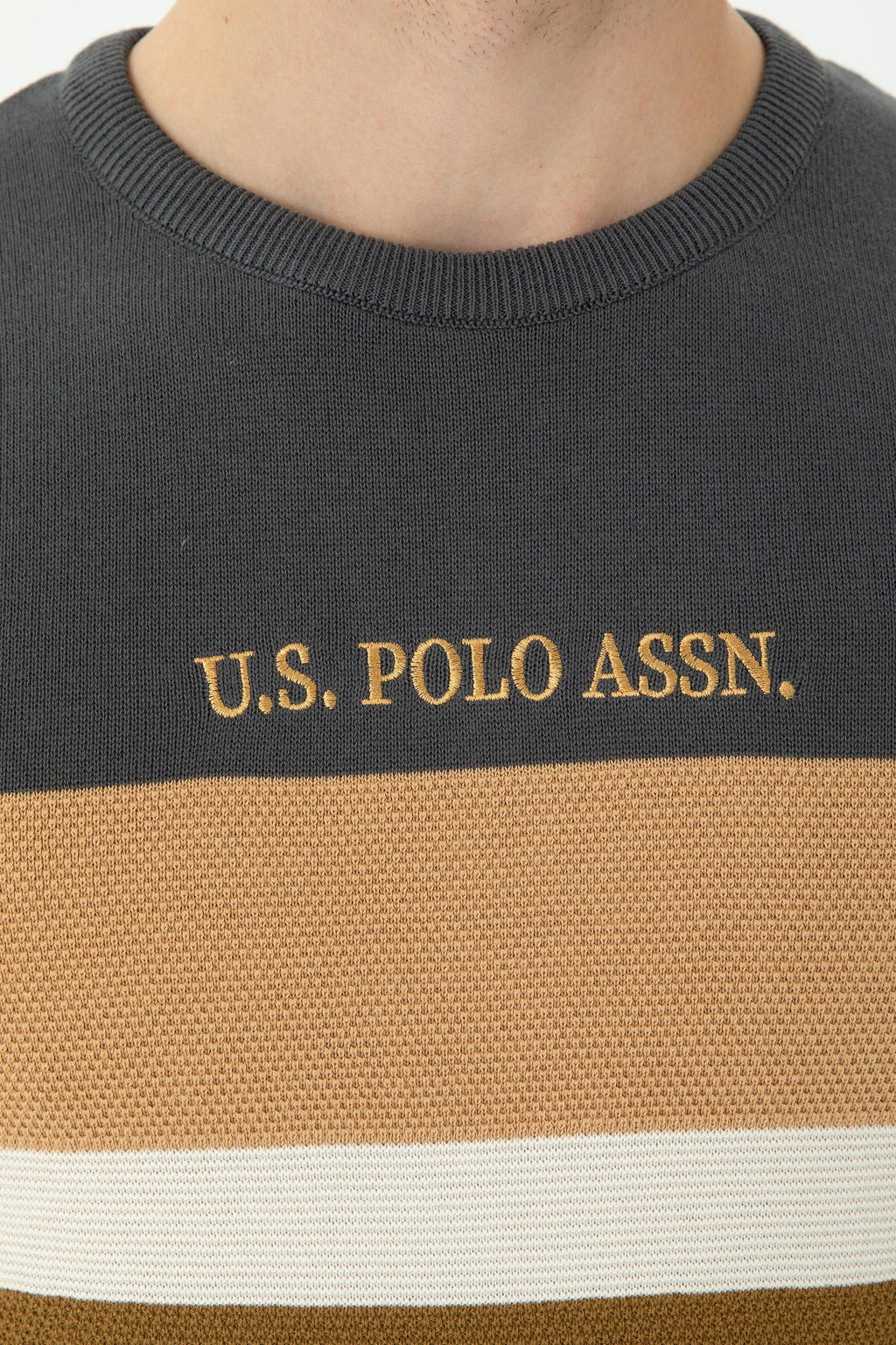 Мужской свитер антрацитового цвета - U.s. polo assn фото 21