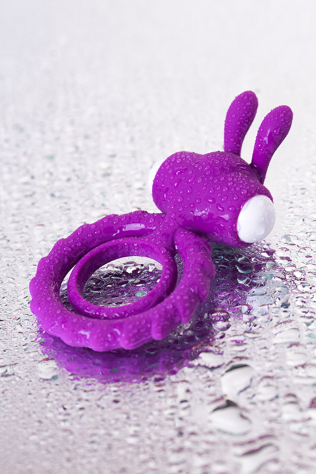 Эрекционное кольцо на пенис JOS GOOD BUNNY, силикон, фиолетовый, 9 см  фото 11