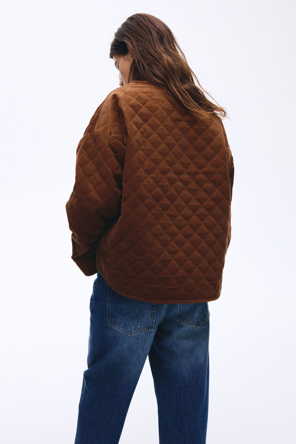 Chaqueta oversize de pana con dise?o guateado - H&m фото 5