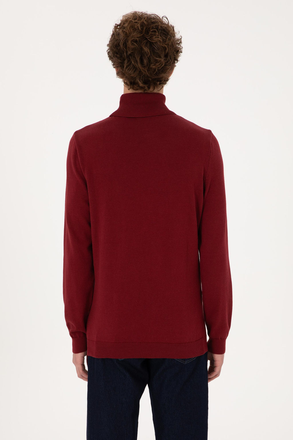 Erkek Slim Fit Bo_azl_ Yaka Bo_azl_ Basic Kazak - U.s. polo assn фото 5