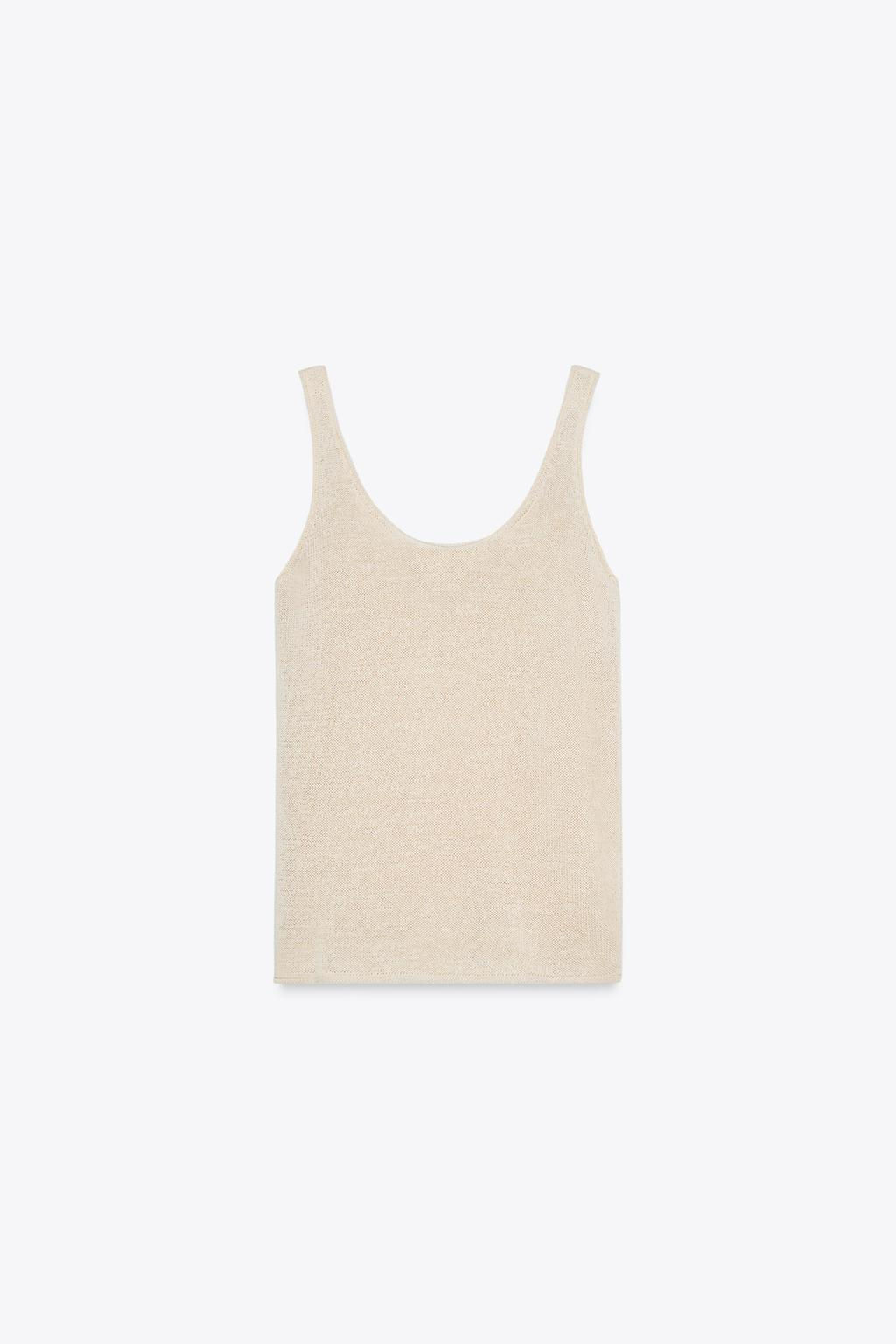LINEN BLEND KNIT TOP - Zara фото 26