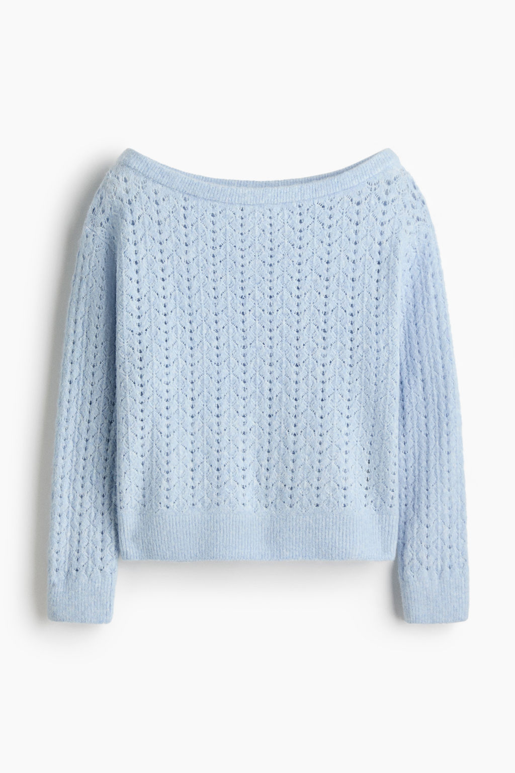 Jersey off-the-shoulder en punto pointelle - H&m фото 2