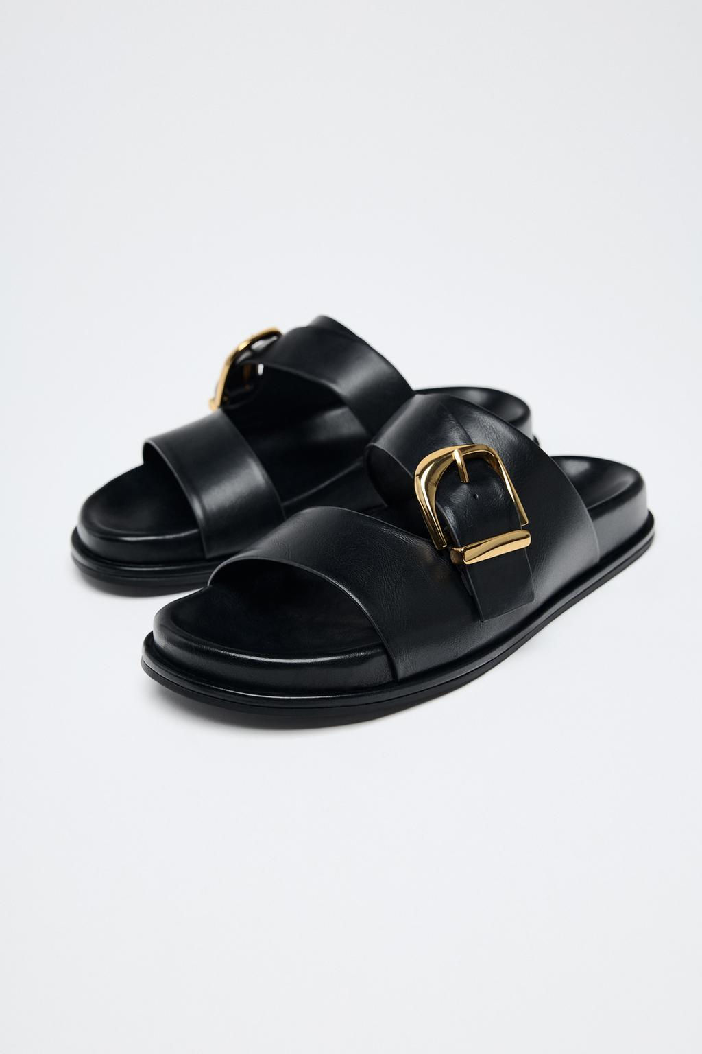 BUCKLED FLAT SANDALS