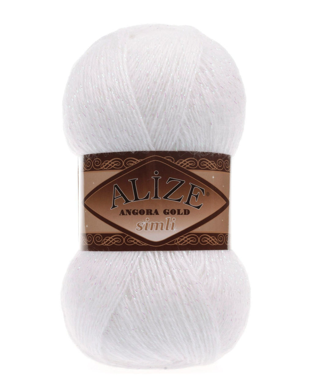 Ангора голд сим (Angora gold sim) пряжа Alize 20%шерсть 5%метанит 75%акрил 5х100г/500м фото 25