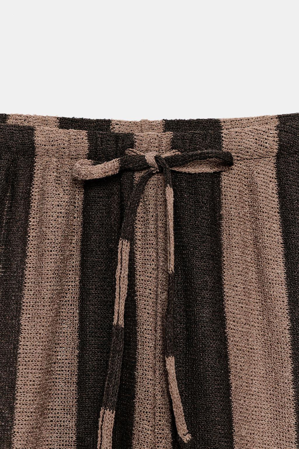 RUSTIC STRIPED TROUSERS - Zara фото 9