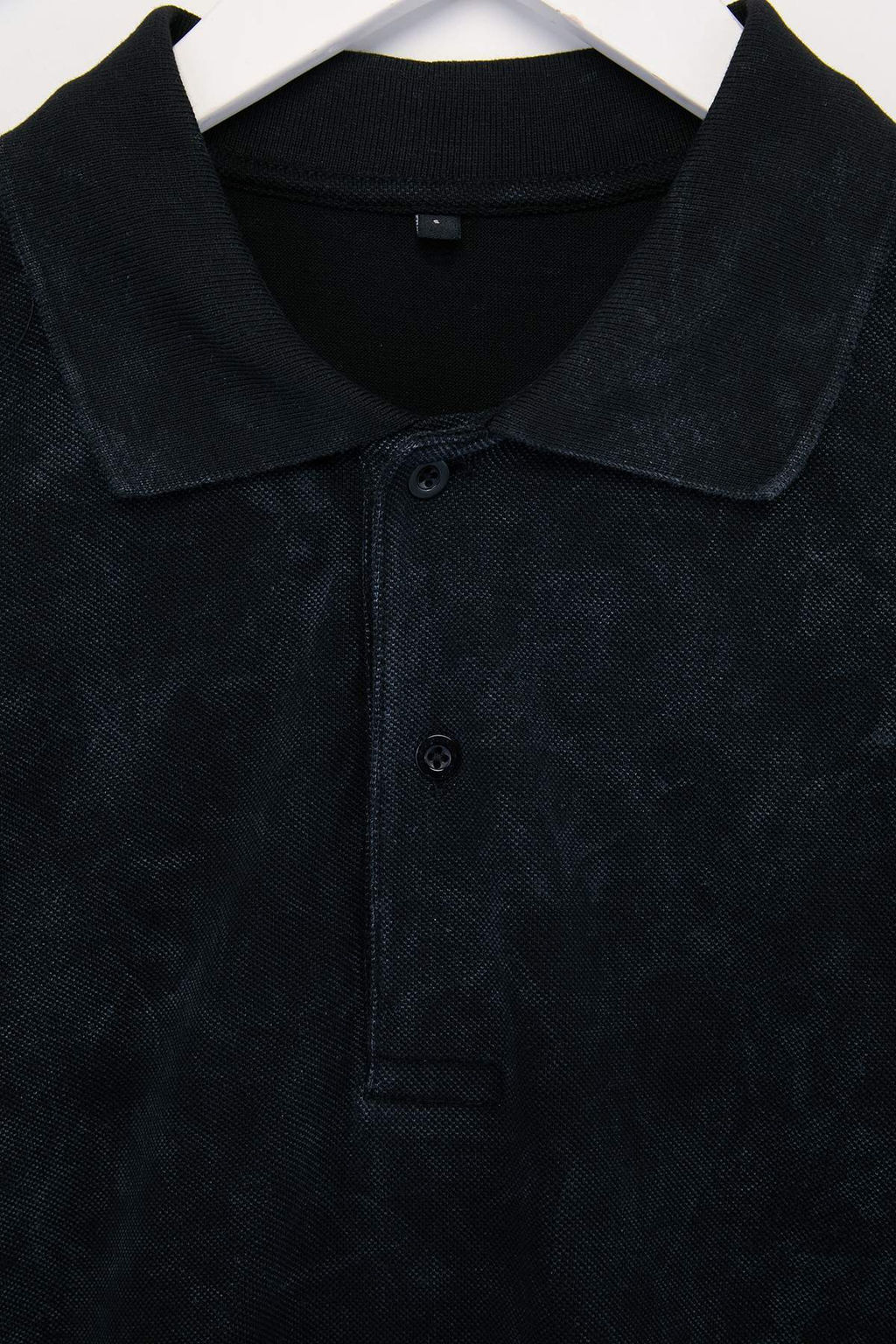 Antrasit Oversize/Genis Kesim Soluk Efekt %100 Pamuk Polo Yaka T-shirt TMNSS26TS00044 - Trendyolmilla фото 2