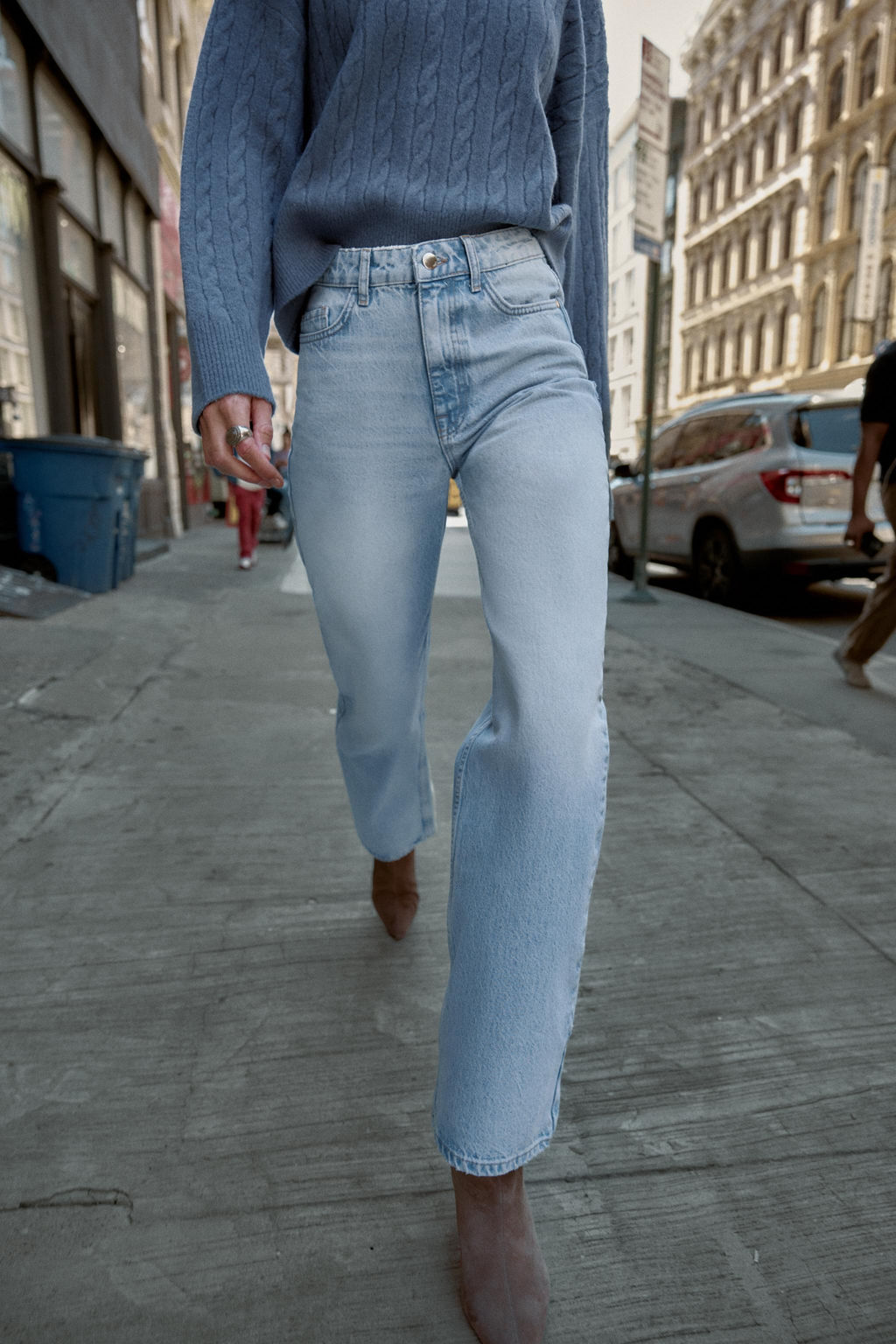 JEANS Z.04 FULL LENGTH HIGH-WAIST - Zara фото 13