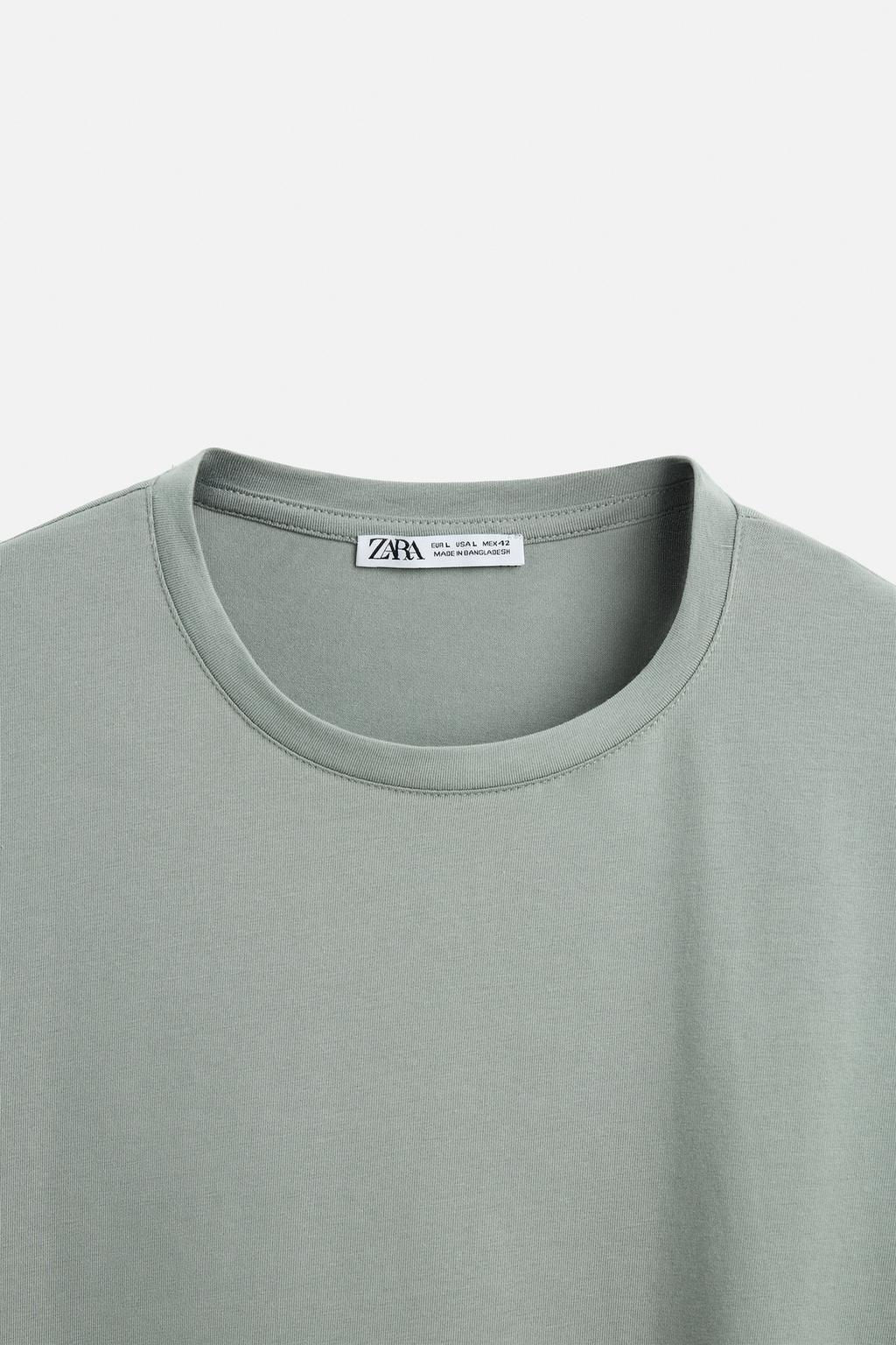 BASIC SLIM FIT T-SHIRT - Zara фото 44
