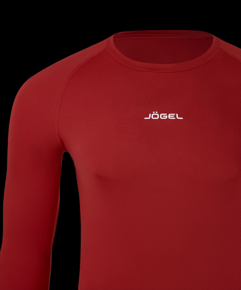 Футболка компрессионная с длинным рукавом JOGEL CAMP PerFormDRY Baselayer LS Tee, гранатовый  фото 4