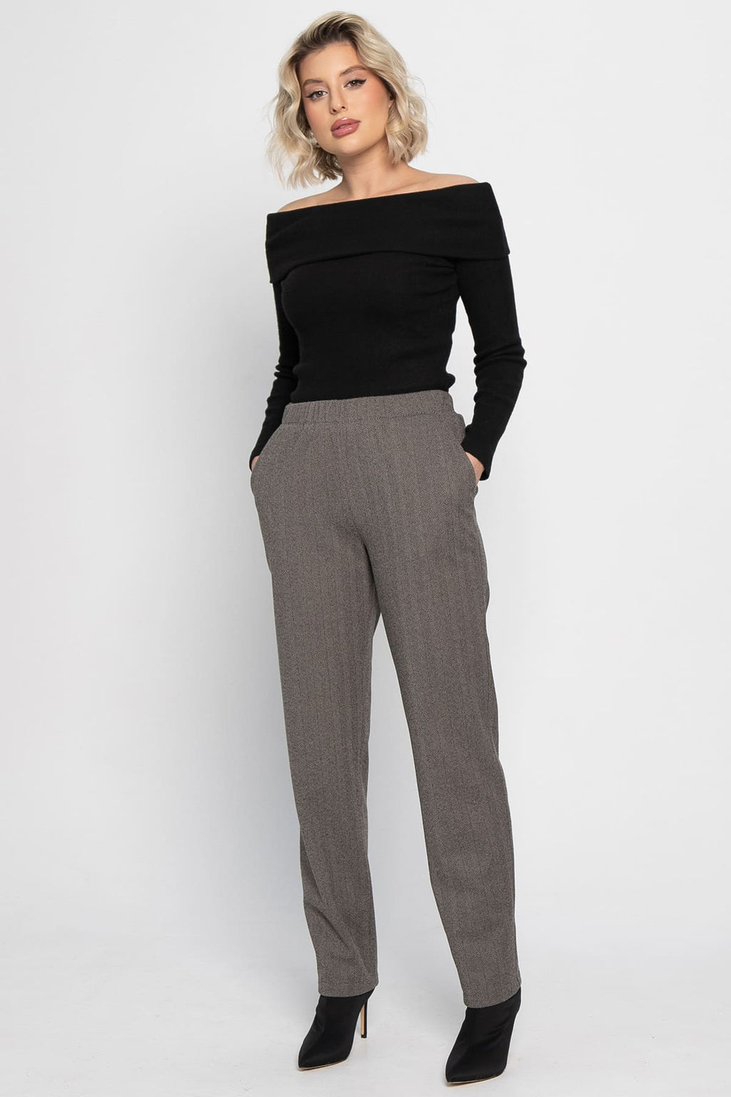 Брюки зауженные Диксон (коричневые) Б15008-8М