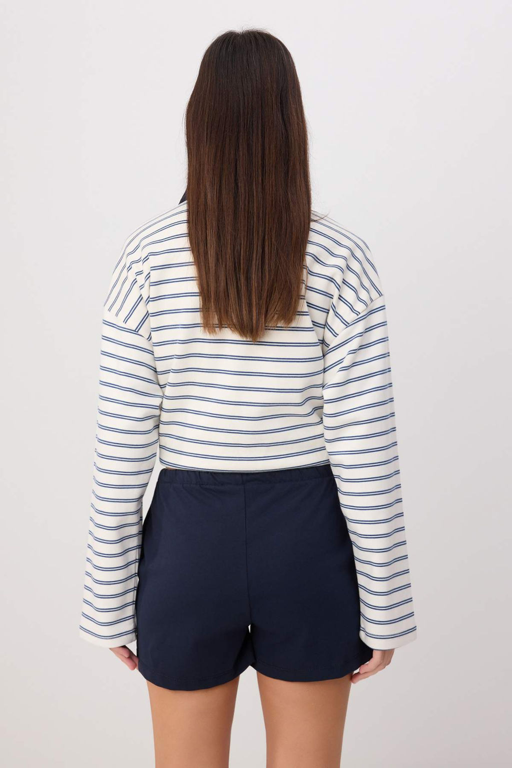 Lacivert Regular Normal Bel Geni_ Pa_a K_sa / Mini _nce _rme _ort & Bermuda TWOSS26SR00260