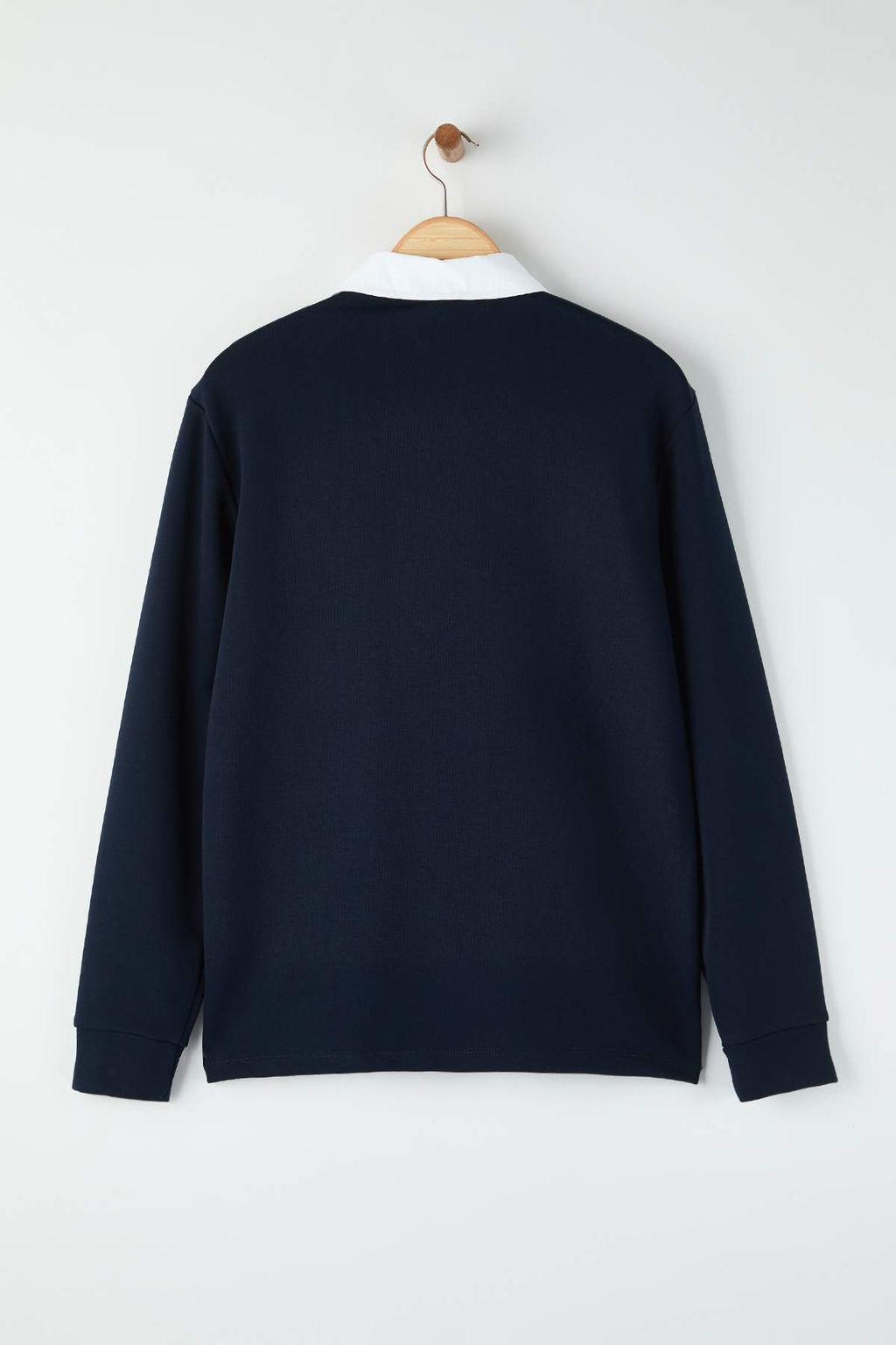 Lacivert Yeni Oversize/Genis Kesim Yakas? Dokuma Polo Yaka Sweatshirt TMNAW26SW00012 - Trendyolmilla фото 4
