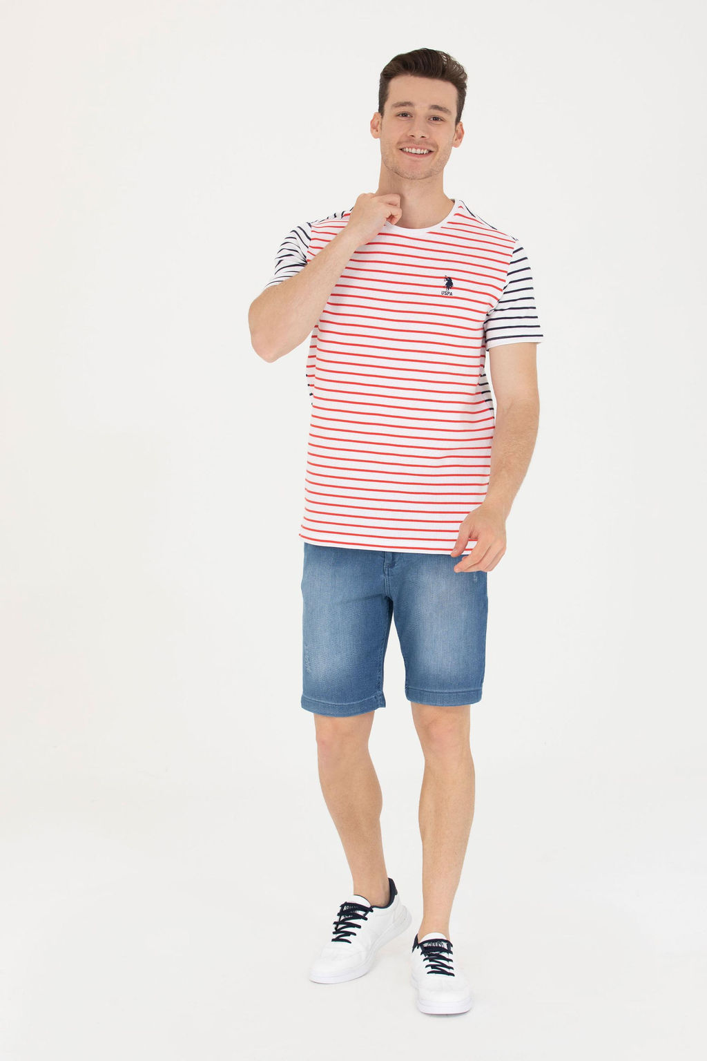 U. S. Polo Assn Мужская красная футболка с круглым вырезом - U.s. polo assn фото 4