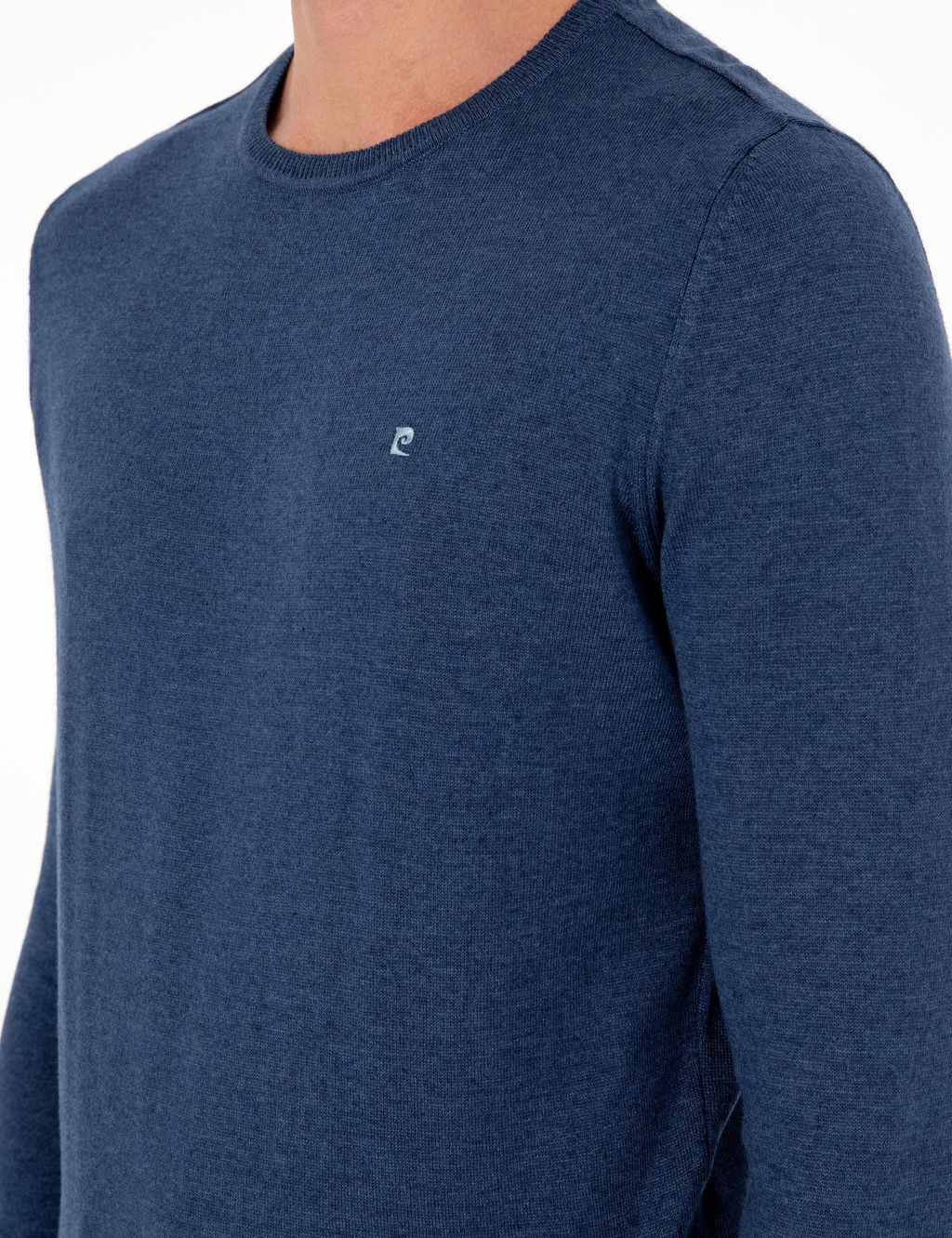 _ndigo Melanj Slim Fit Bisiklet Yaka Basic Triko Kazak - Pierre cardin фото 7